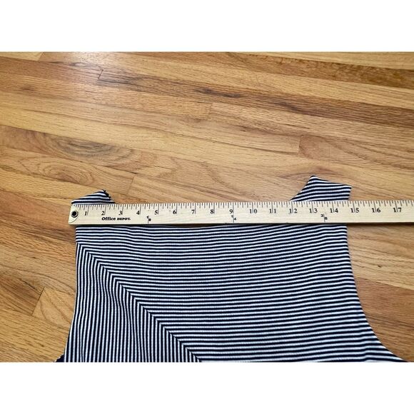 Anthropologie Maeve Cameron Women's L Blue Dress Fit & Flare Asymmetrical Hem - Picture 8 of 10